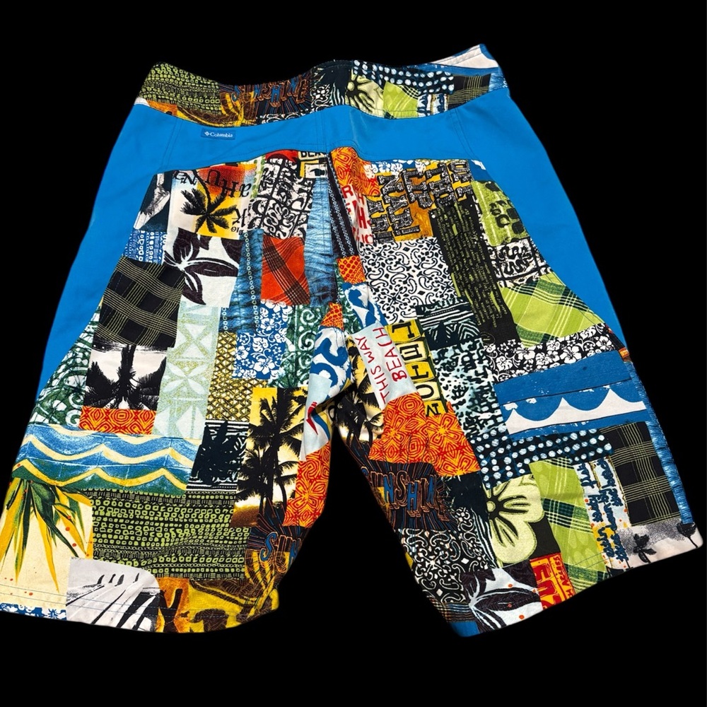 Columbia Board Shorts Tie & Velcro Closing Omni Shield Size 30 Soft Comf… - Picture 2 of 3